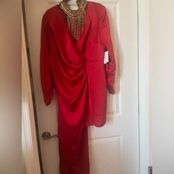 Eloquii draped satin dress- Size 18 - Picture 6 of 7